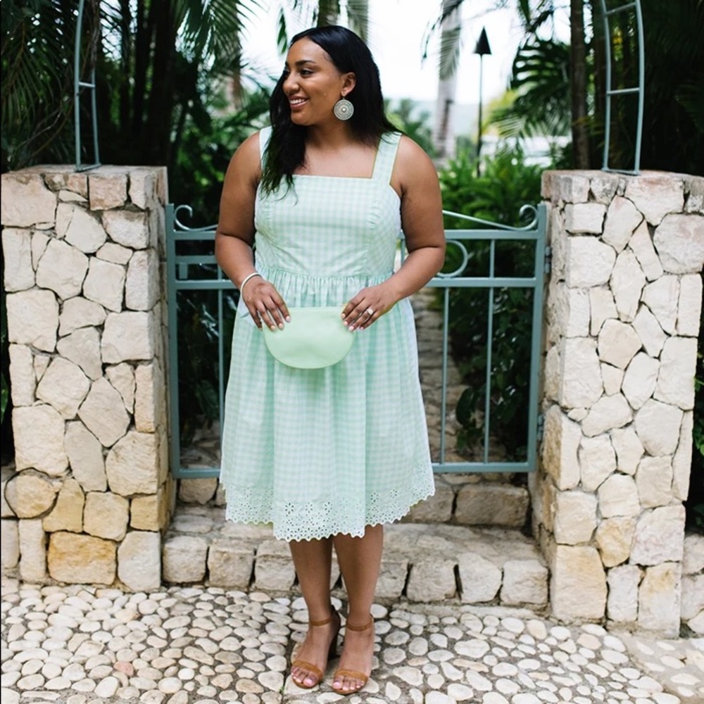 Draper James light green Gingham Dress